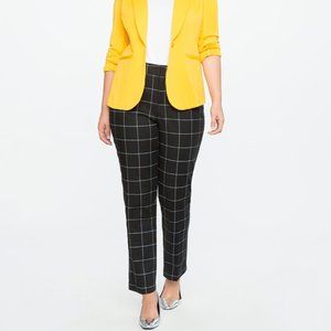 Eloquii Black Checkered Trousers